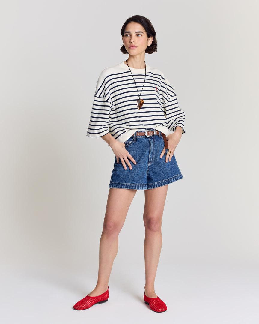 Short Elias bleu fumé