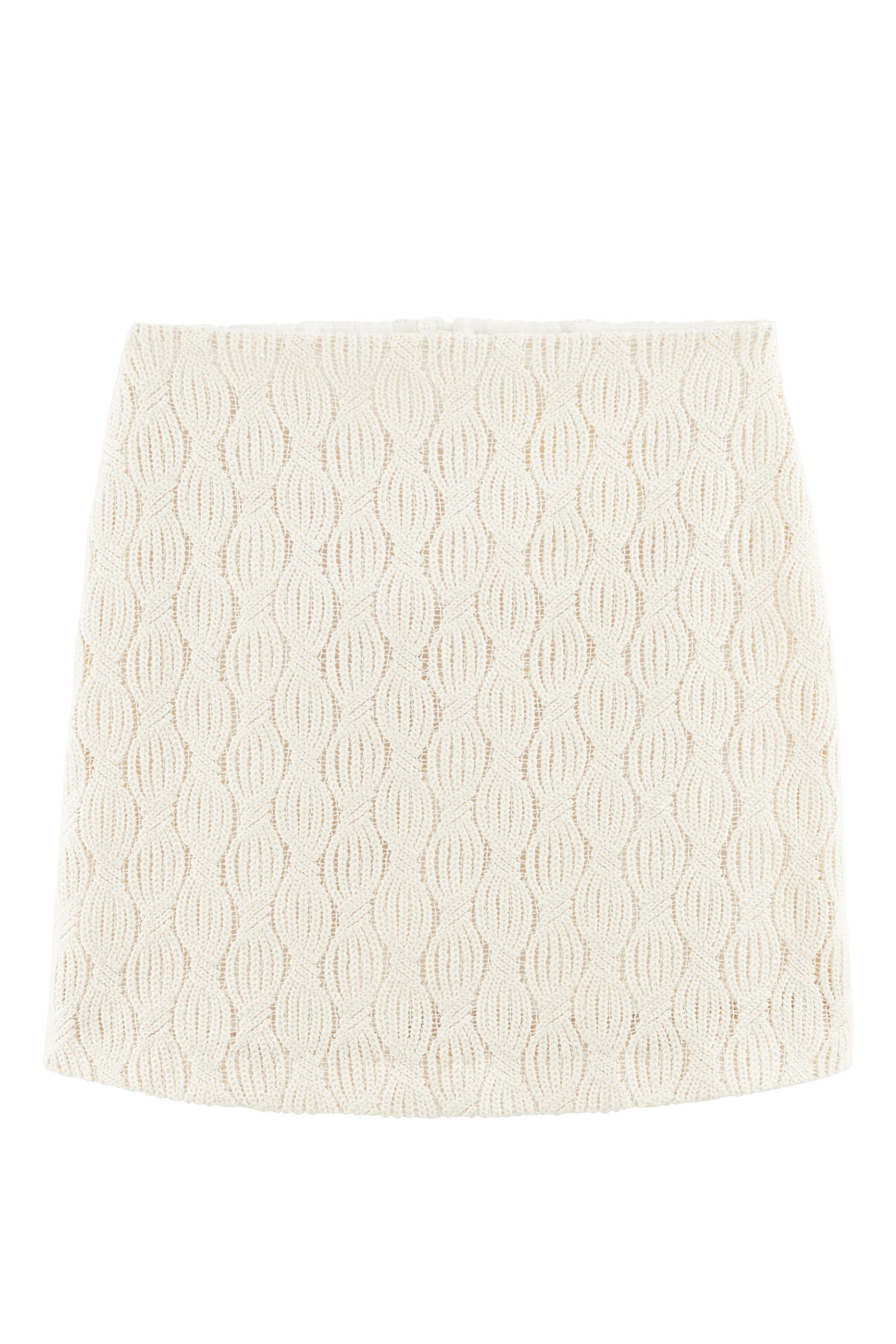 Jupe Dorisa guipure vagues écru