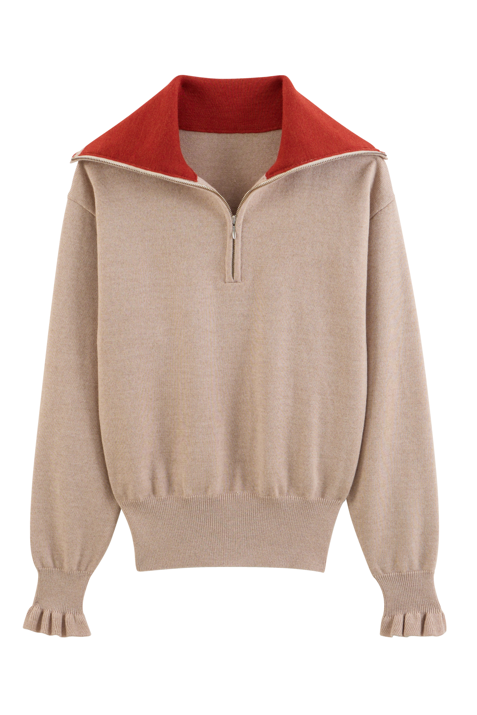 Pull Lila beige et rouille