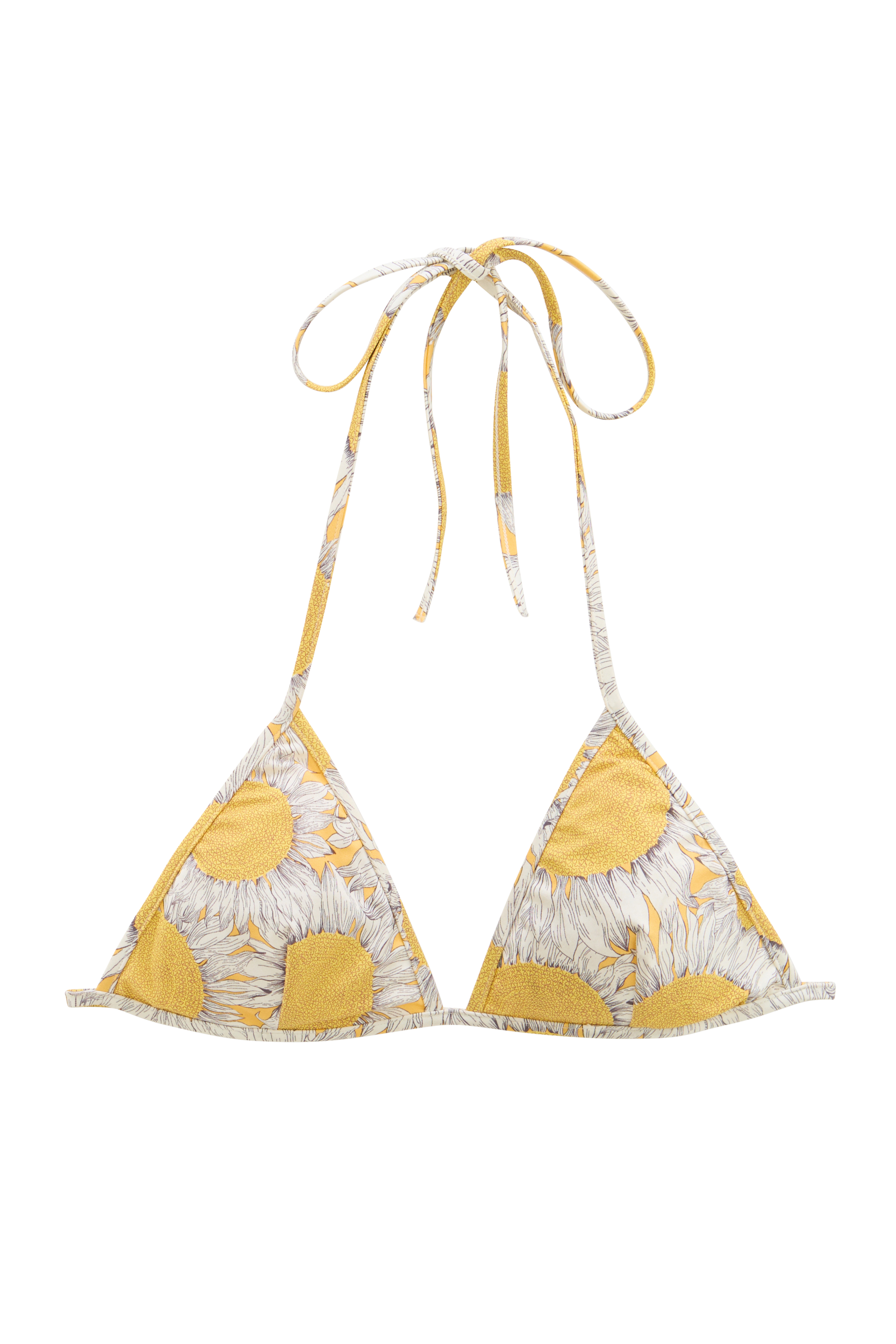 Haut de maillot de bain Zelie imprimé Tournesols jaune