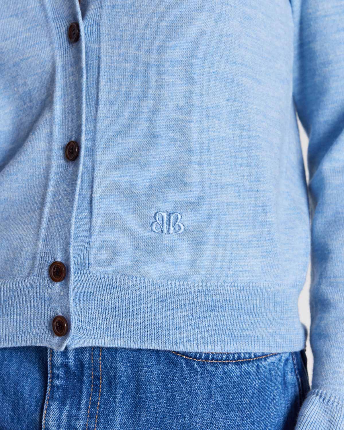 Cardigan Rosalie bleu ciel