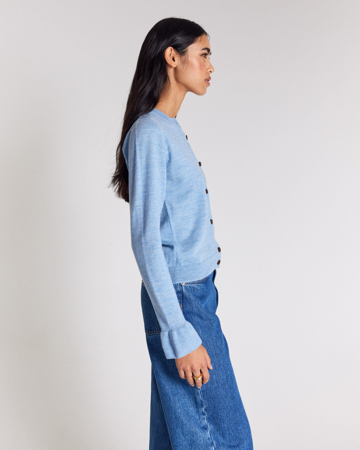 Cardigan Rosalie bleu ciel
