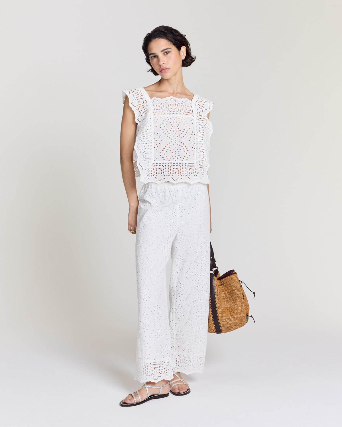 Pantalon Hollis blanc naturel