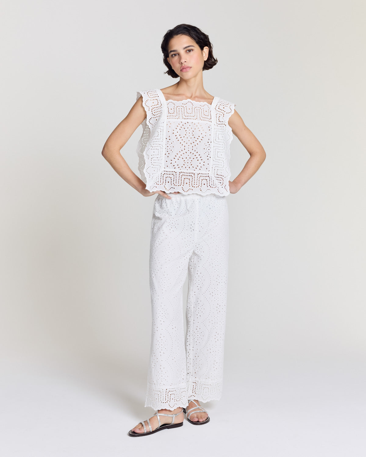 Pantalon Hollis blanc naturel