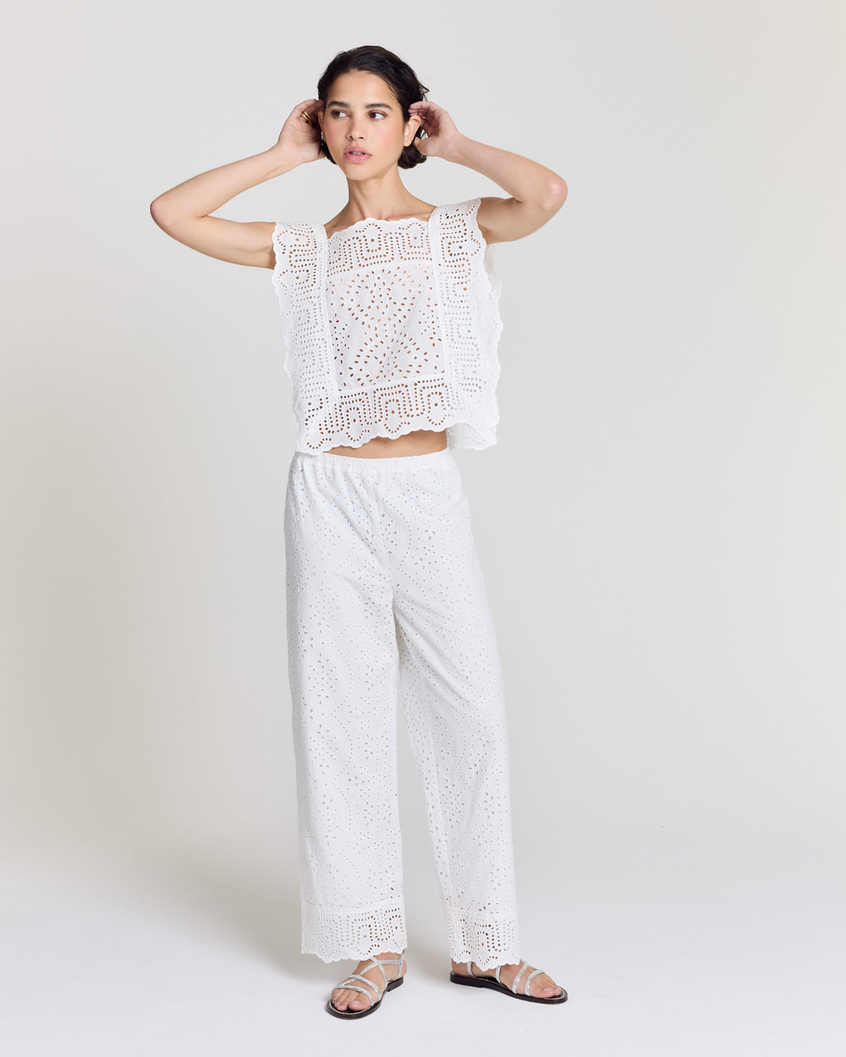 Pantalon Hollis blanc naturel