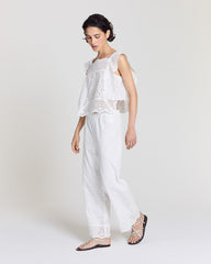 Pantalon Hollis blanc naturel