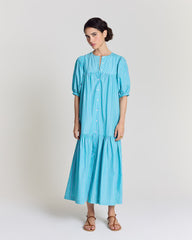Robe Nicoletta rayures turquoise