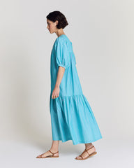 Robe Nicoletta rayures turquoise