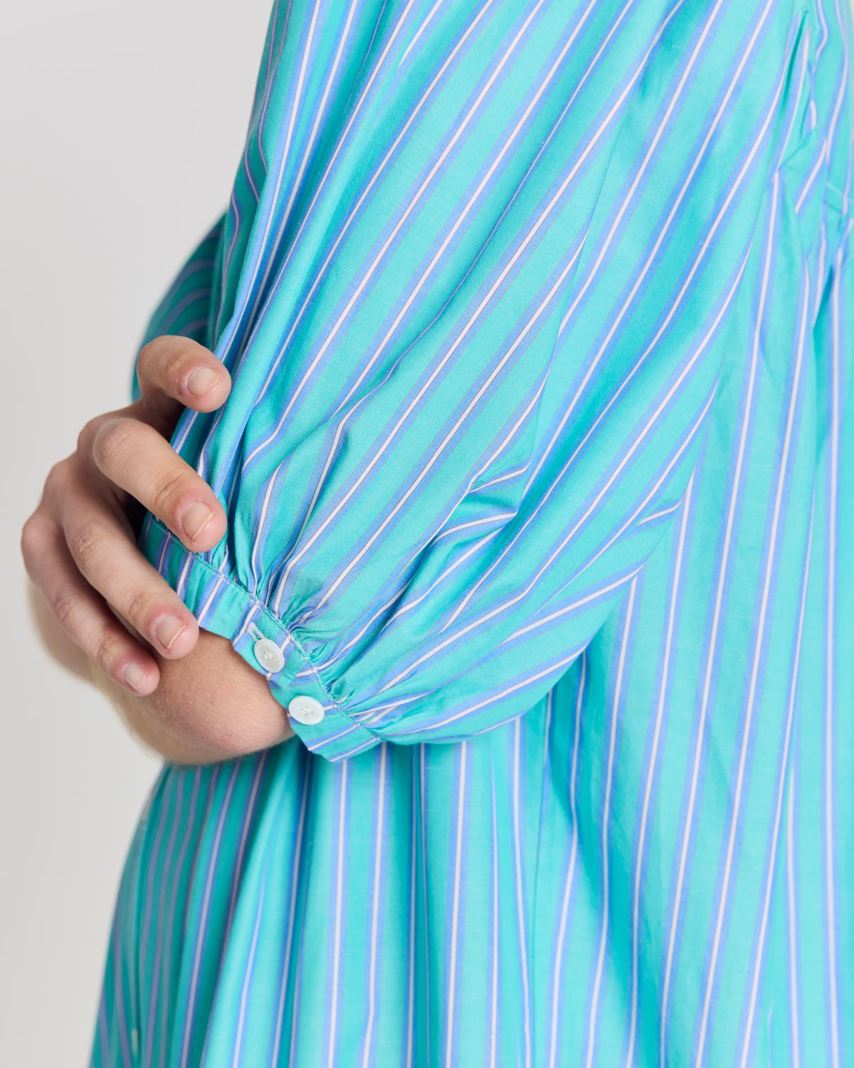 Robe Nicoletta rayures turquoise