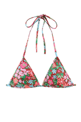 Haut de maillot de bain Zelie imprimé Liberty rose et bordeaux