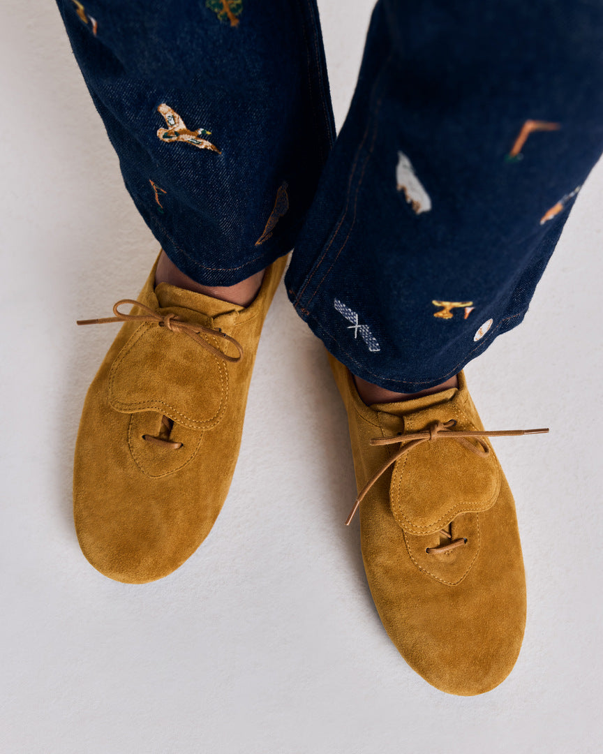 Derbies Achille languette cœur noisette