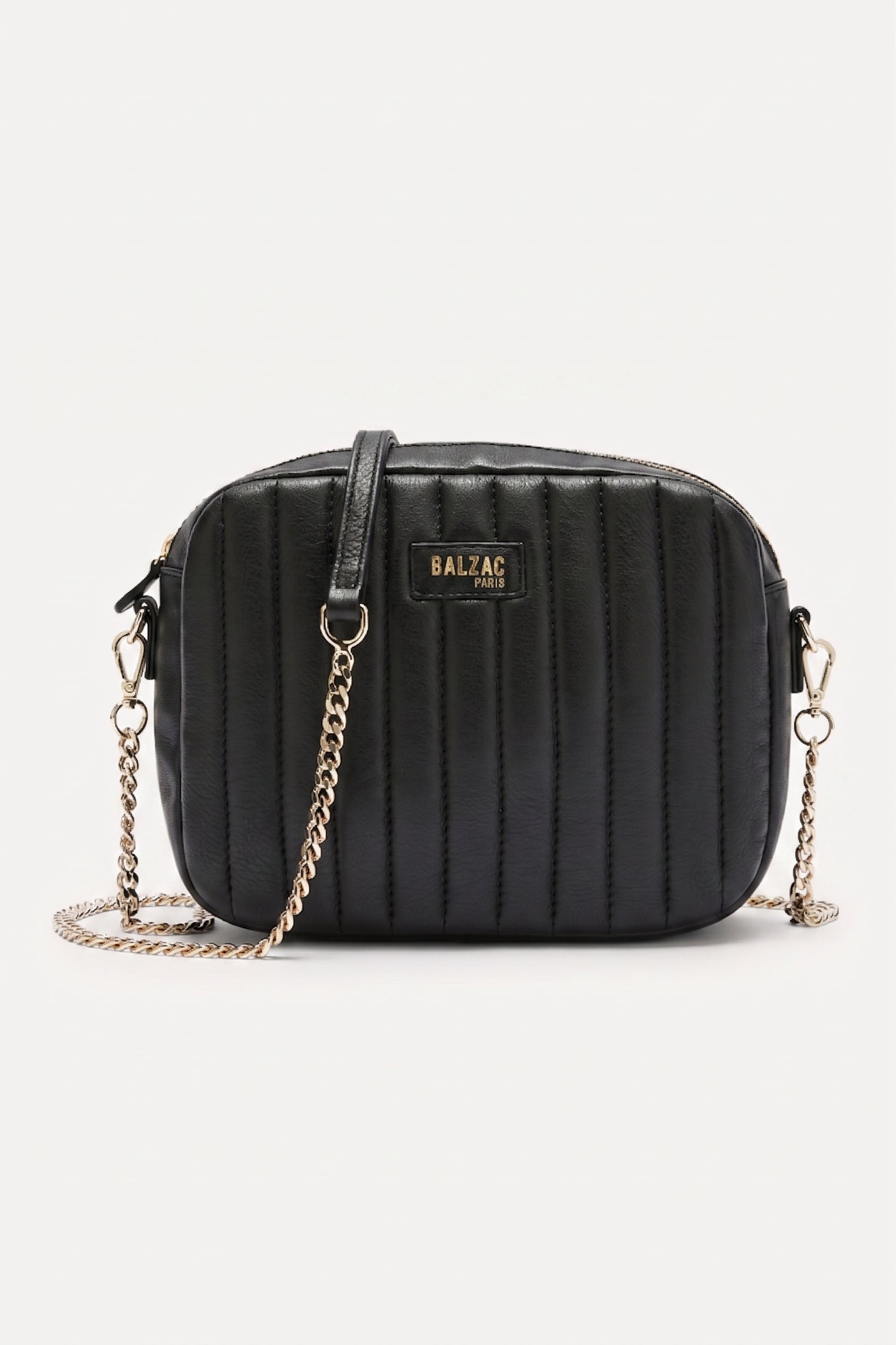 Sac César chaine noir lisse