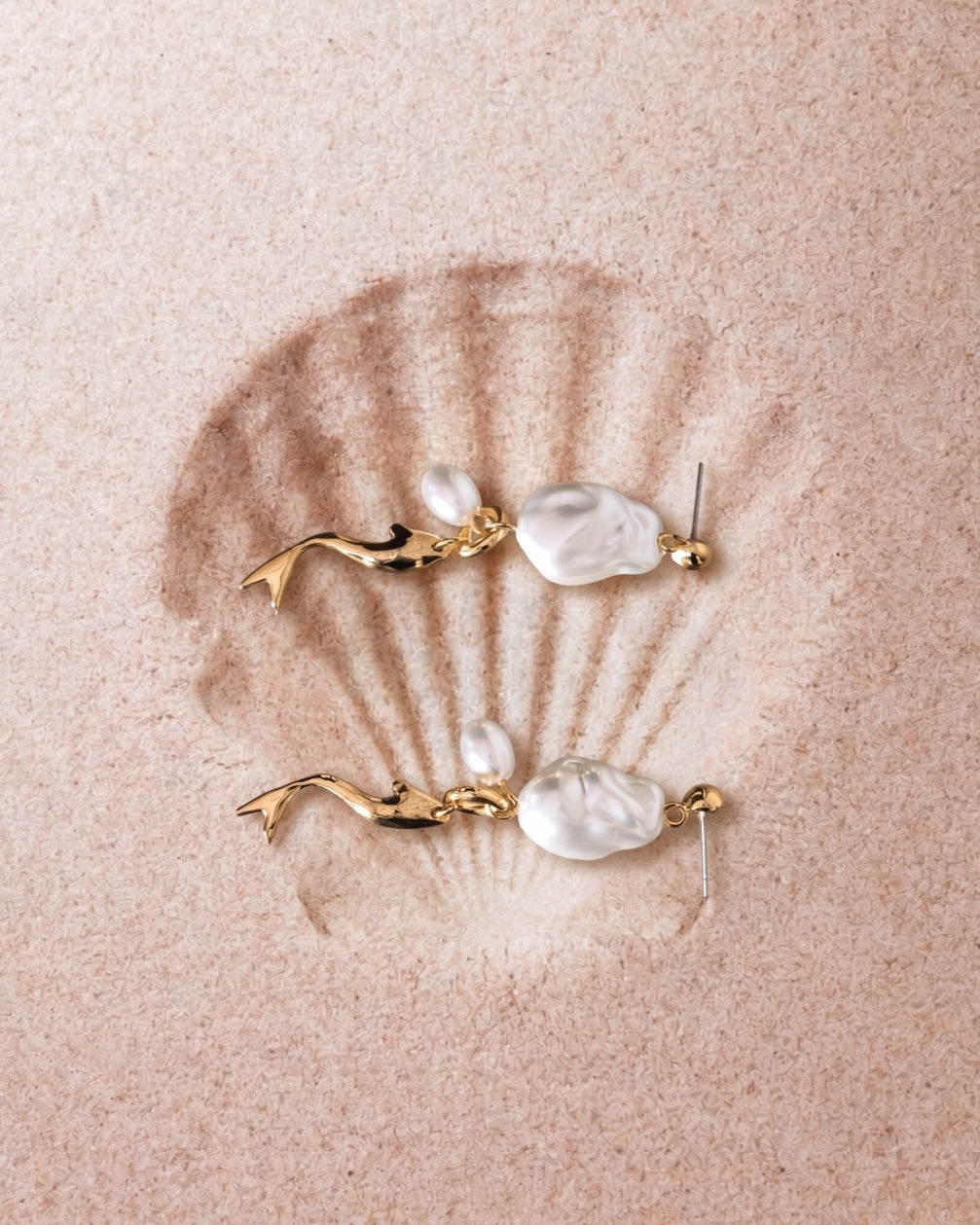 Boucles d'oreille Olivia poisson doré