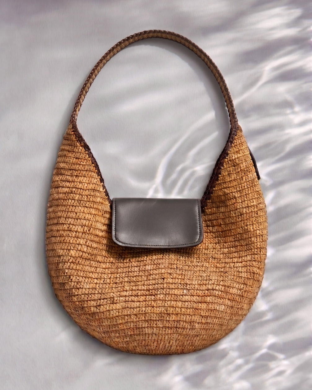 Panier Umbra raphia et chocolat