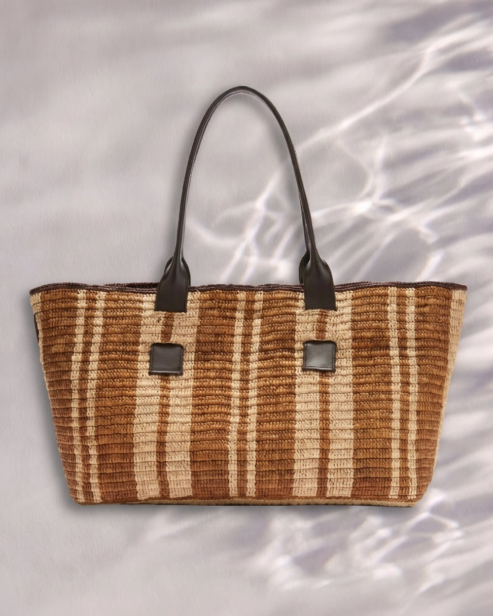 Panier Clément raphia et chocolat