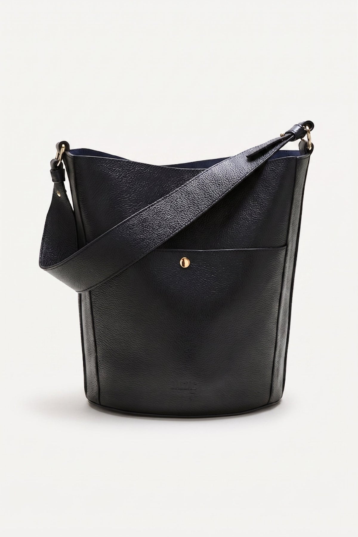 Sac Grand Sofia grainé noir intérieur marine
