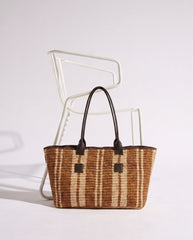 Panier Clément raphia et chocolat