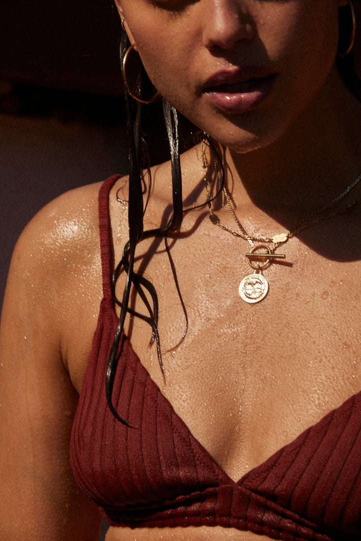 Haut de maillot Figuier terracotta