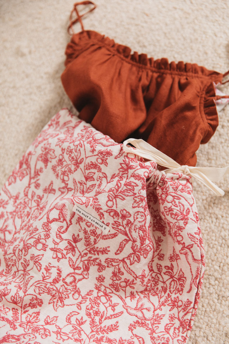 Pochon Homewear imprimé toile de Jouy