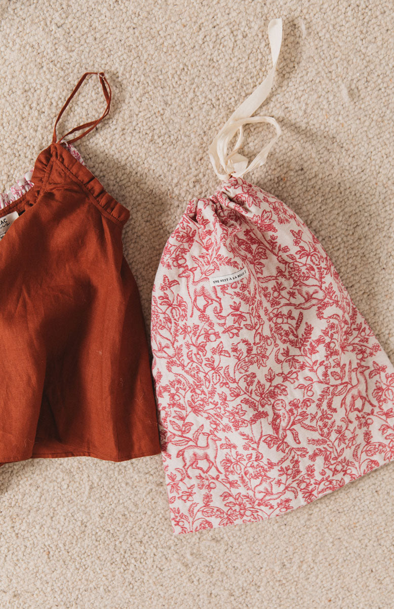 Pochon Homewear imprimé toile de Jouy