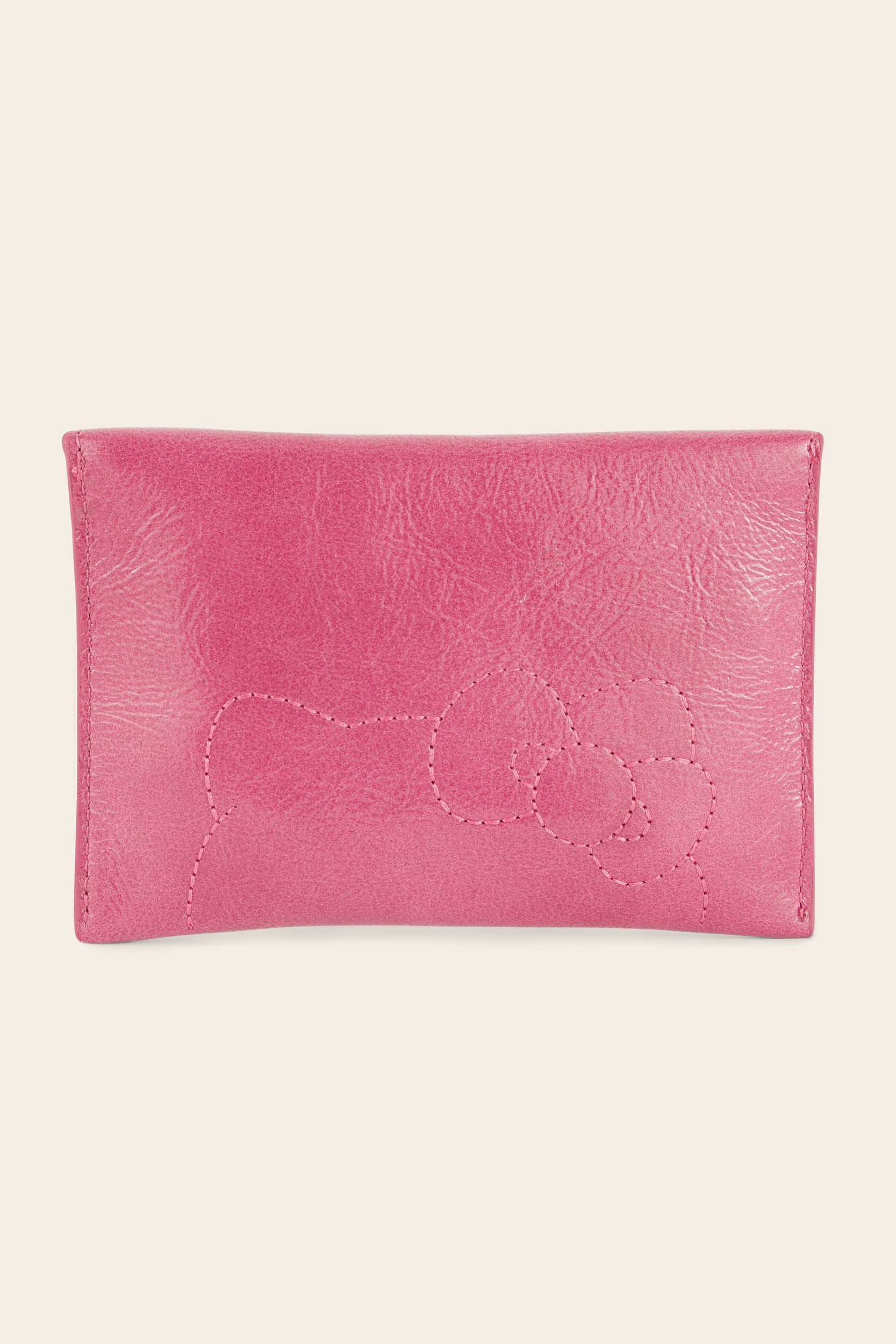 Porte-cartes Louisa vernis froissé rose
