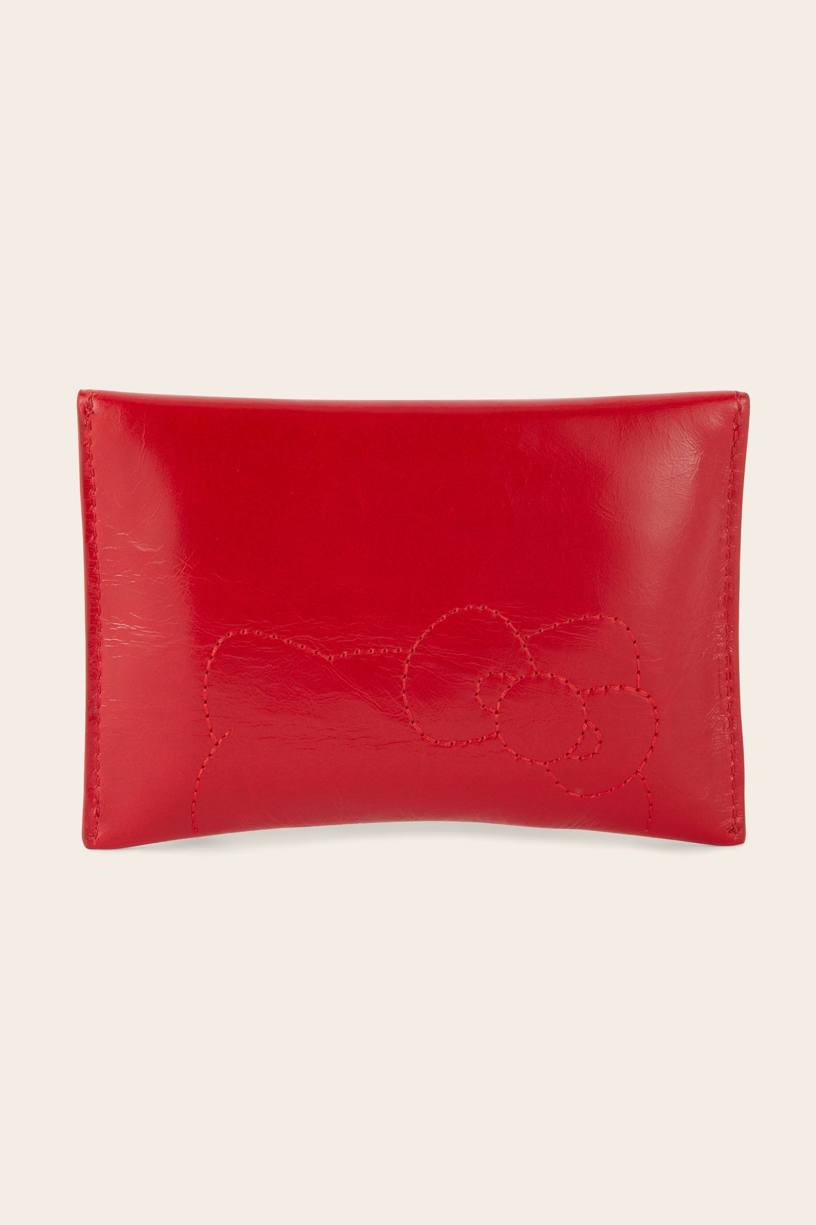 Porte-cartes Louisa froissé rouge