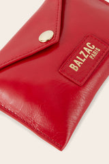 Porte-cartes Louisa froissé rouge