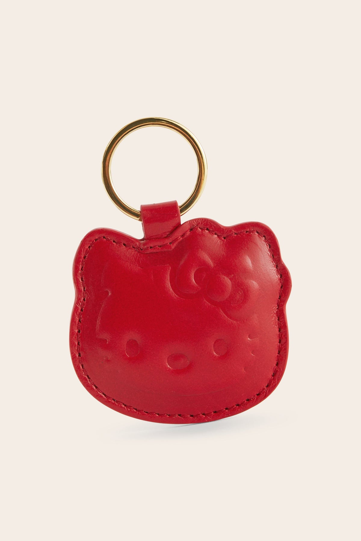 Porte-clés Pearl froissé rouge et rayure