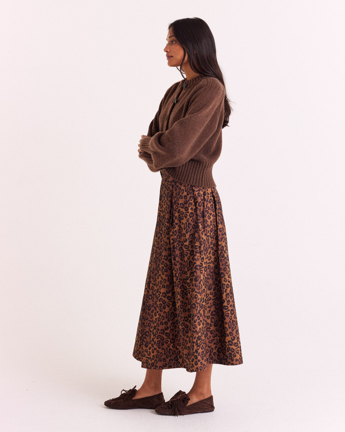 Cardigan Hilda marron