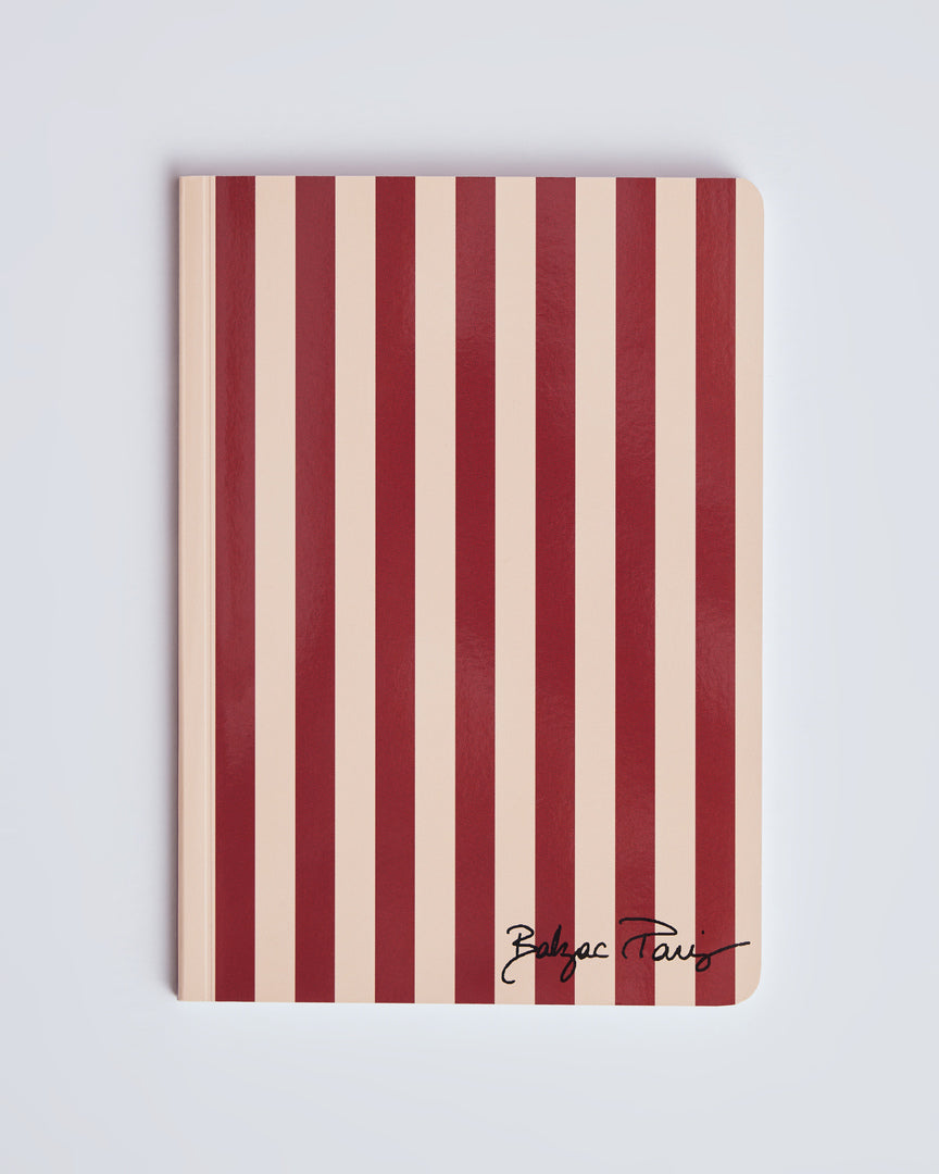 Carnet A5 2 rayures rouges et ecrues