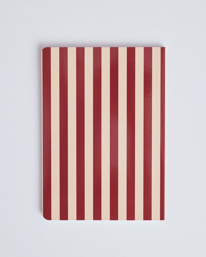 Carnet A5 2 rayures rouges et ecrues