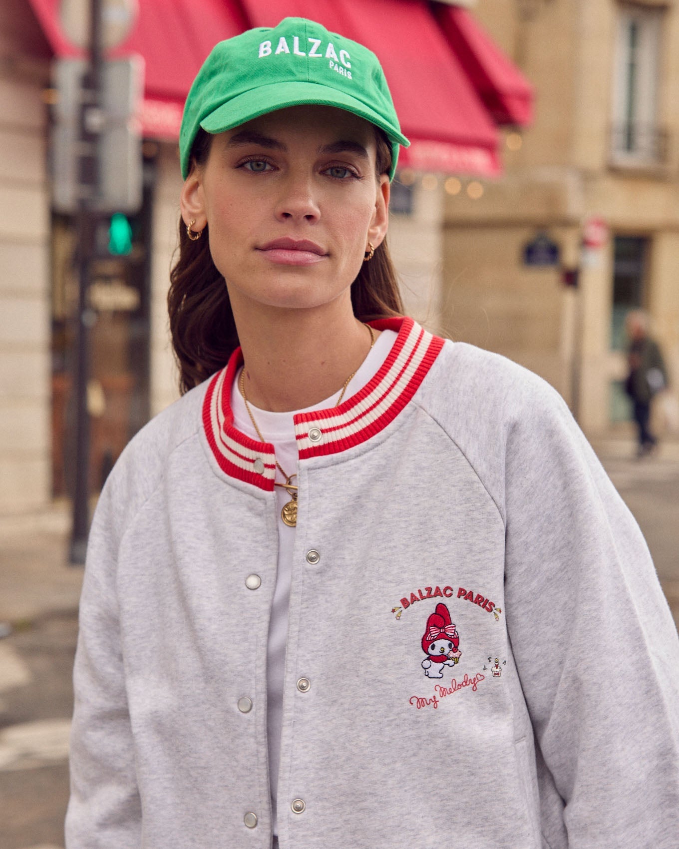 Cardigan Douillet gris et rouge My Melody