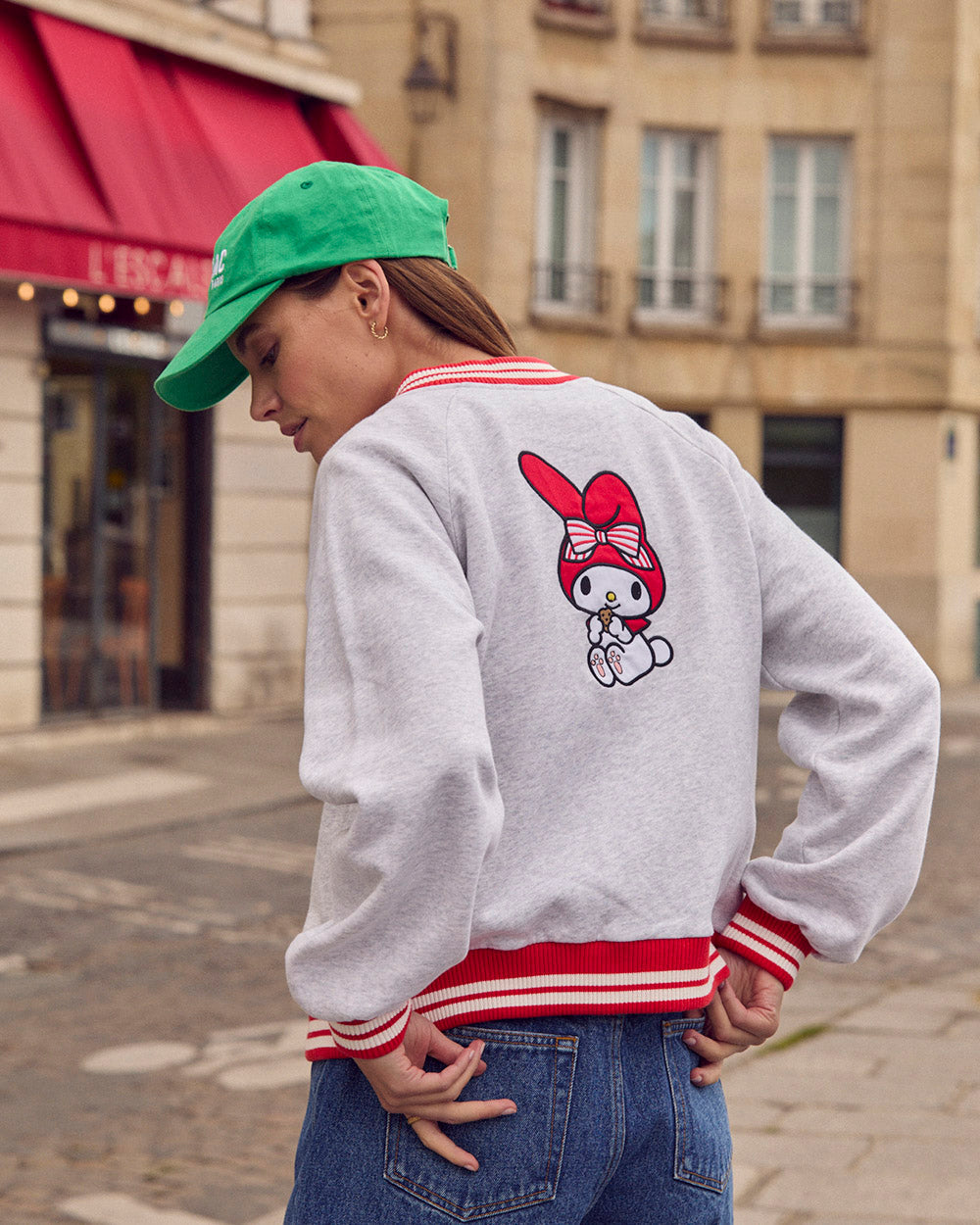 Cardigan Douillet gris et rouge My Melody