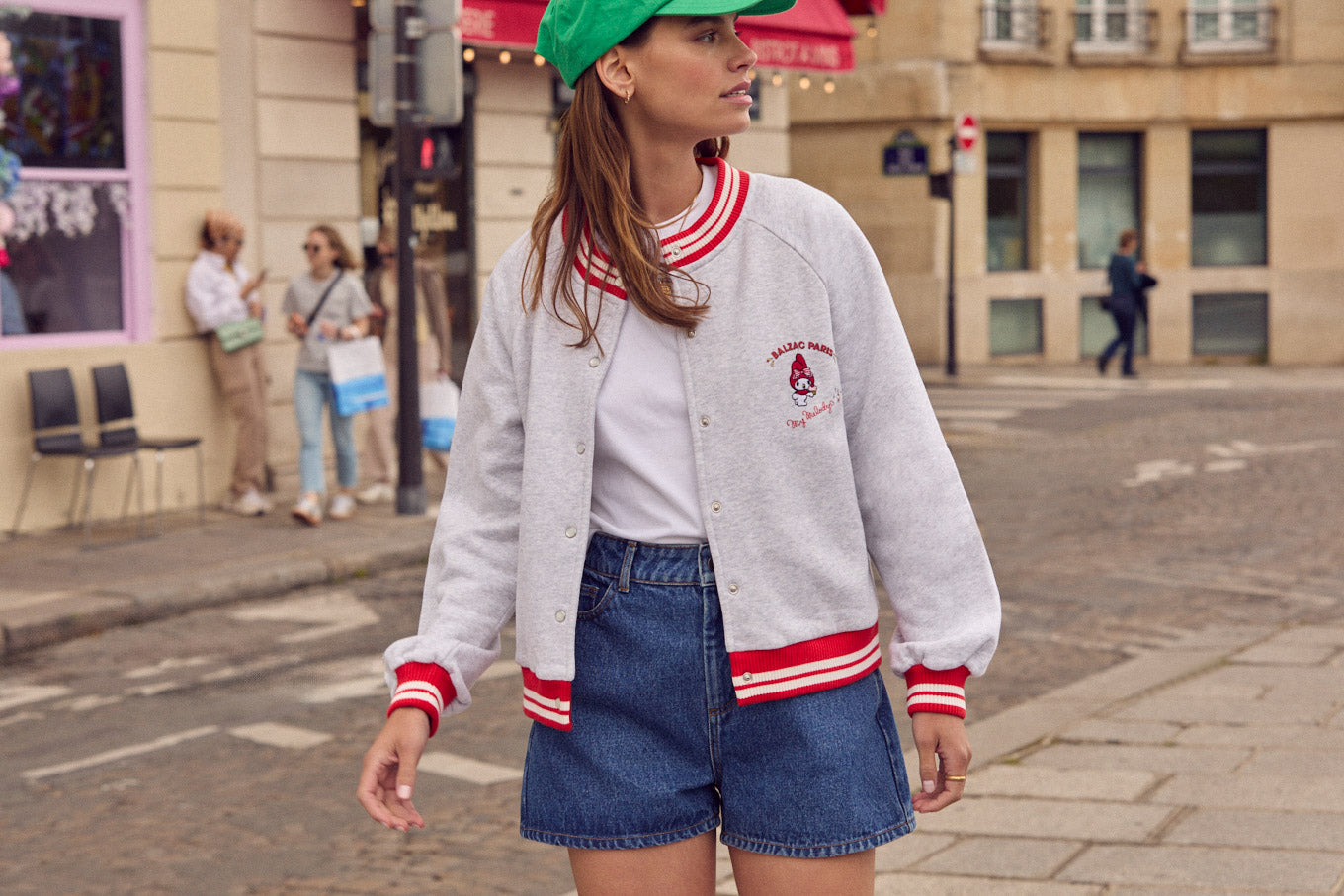 Cardigan Douillet gris et rouge My Melody