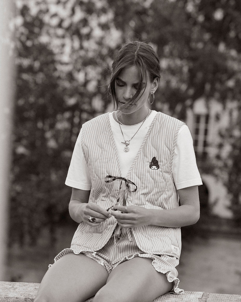 Gilet Nuance rayures bleu et blanc My Melody