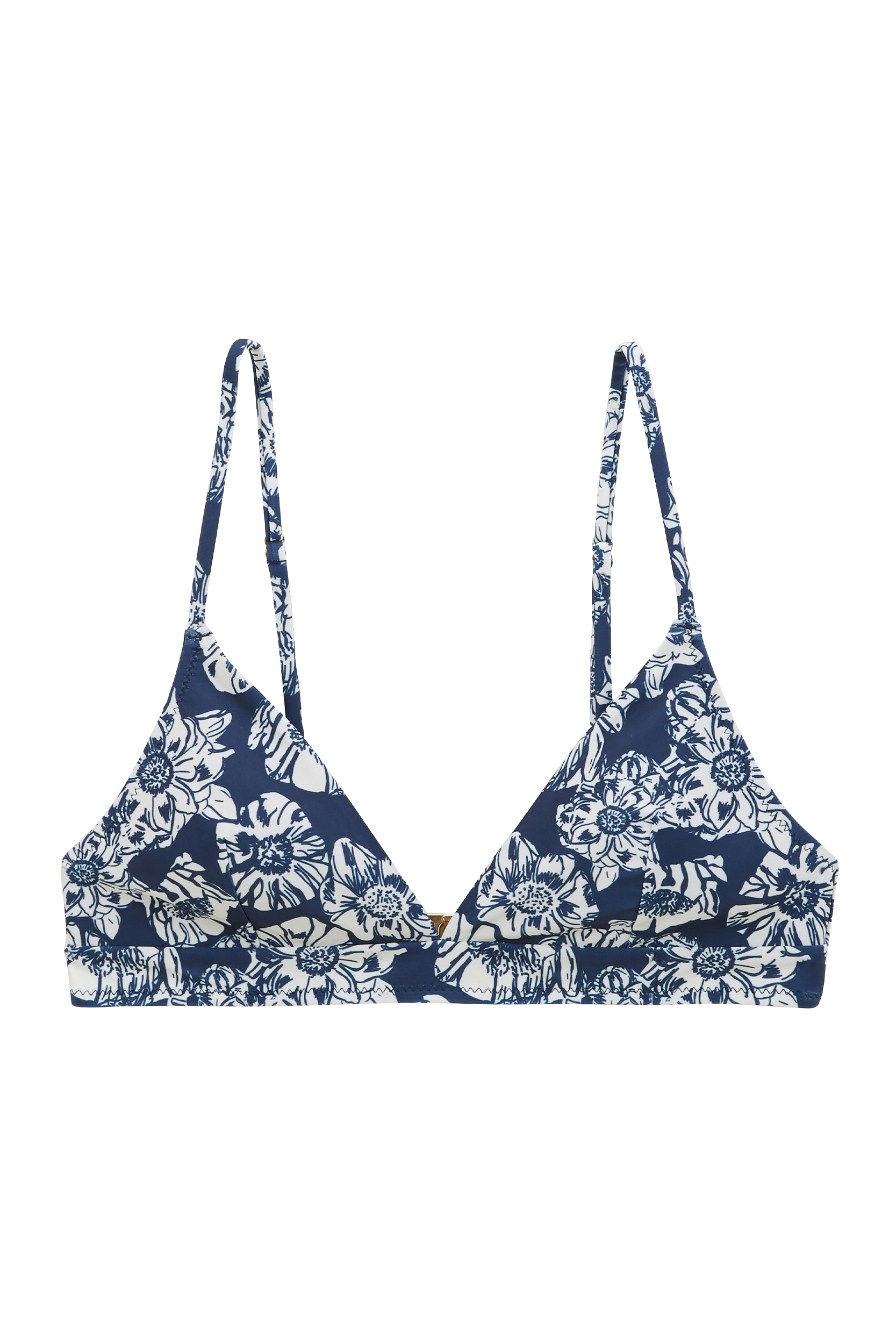Haut de maillot Figuier imprimé flower party marine et écru