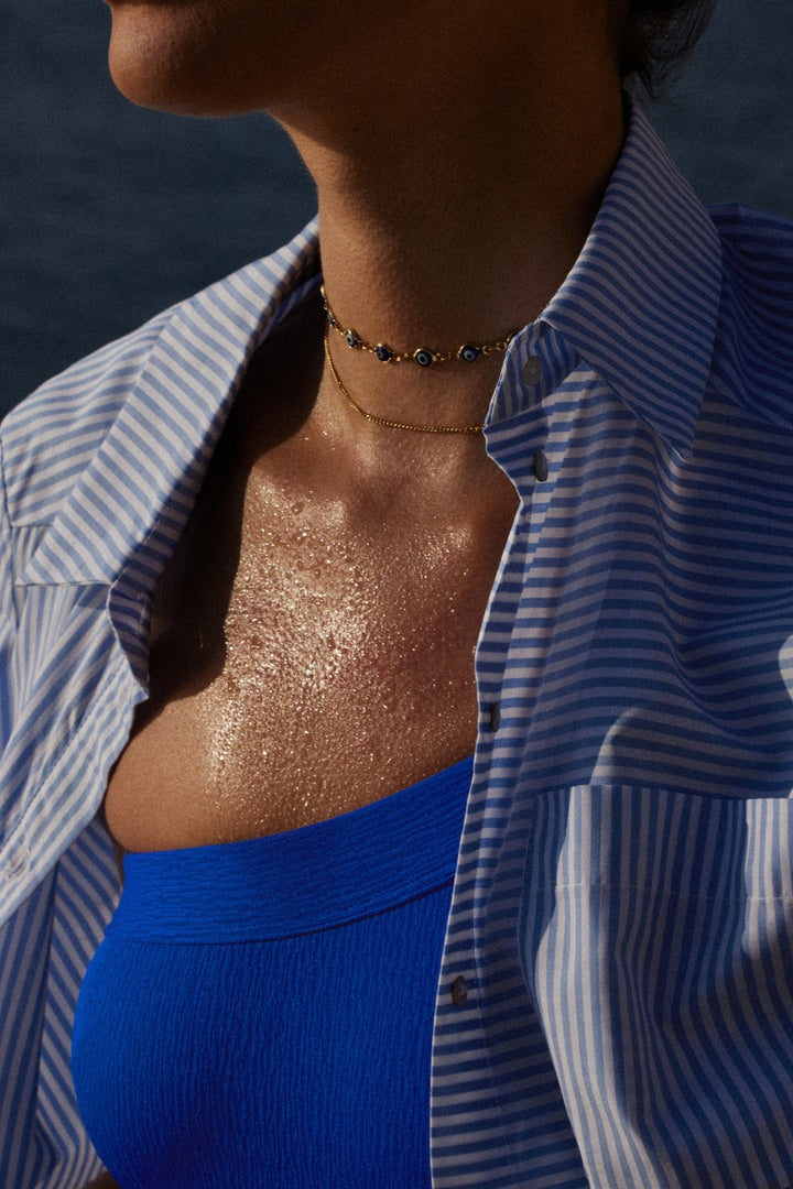 Chemise Ulysse rayures bleu et blanc