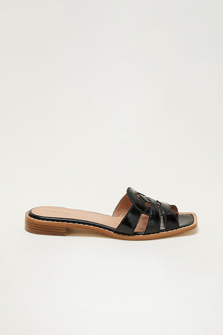 Sandales Melisse vernis noir