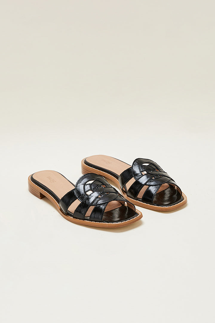 Sandales Melisse vernis noir