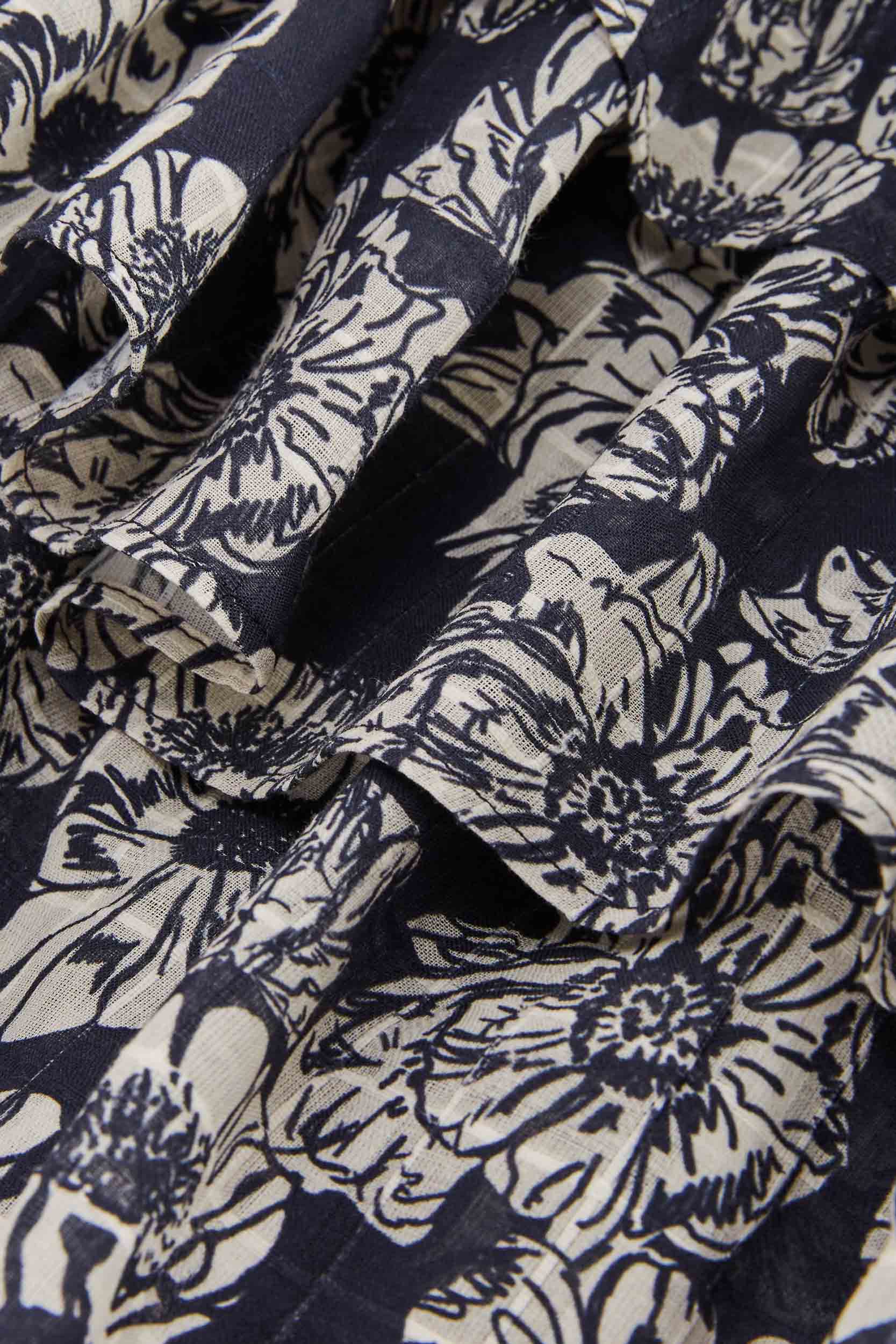 Robe Nouba imprimé flower party marine et écru