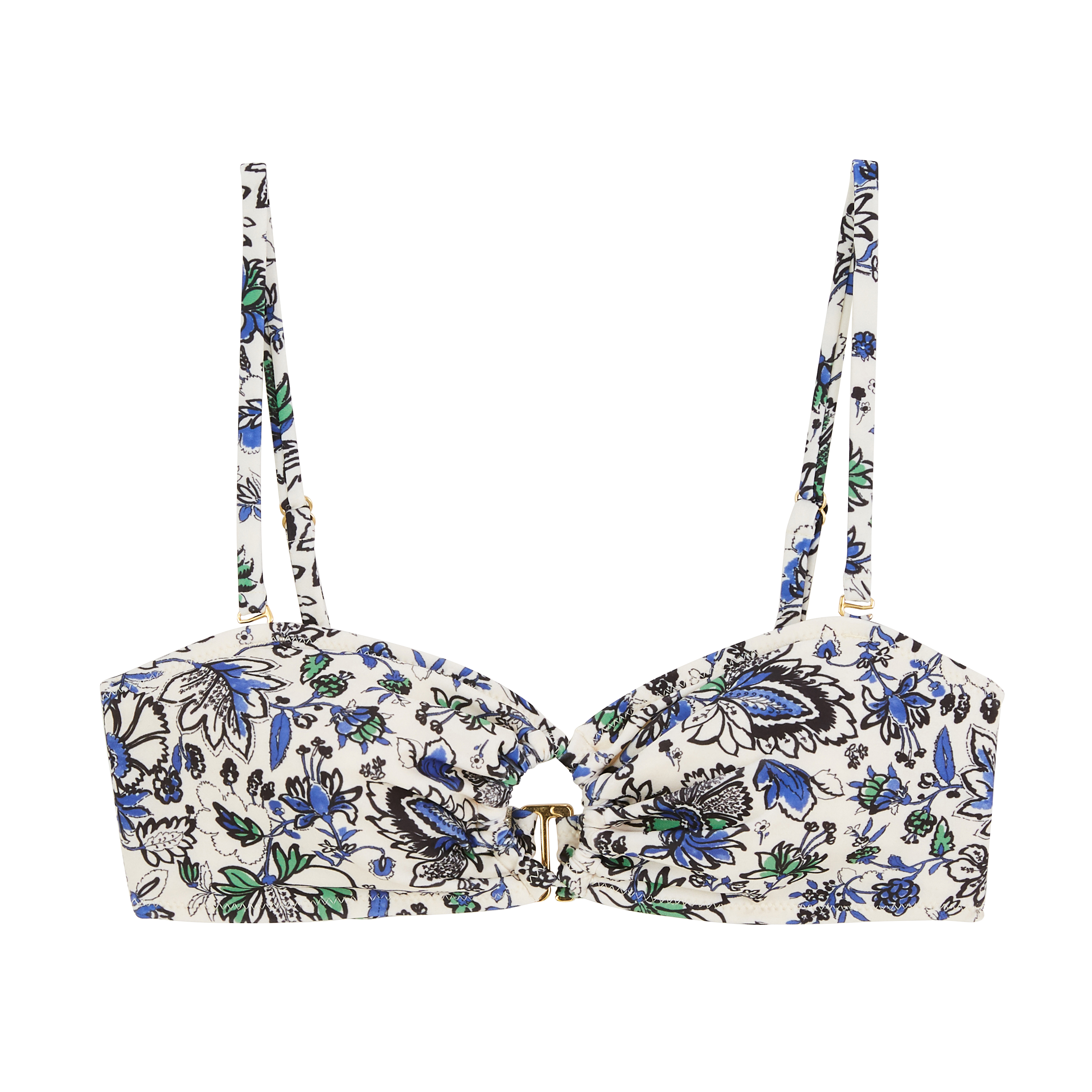 Haut de maillot Dahlia imprimé jardin en fleurs
