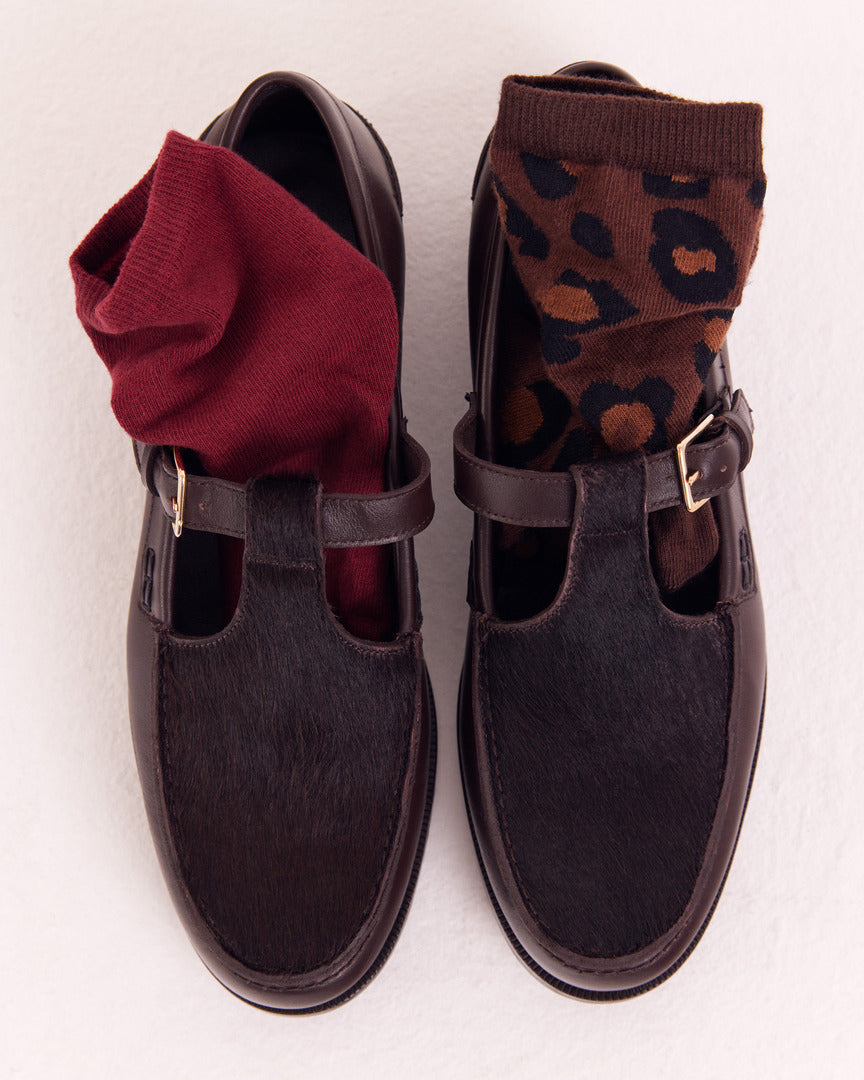 Chaussette Léo léopard fauve