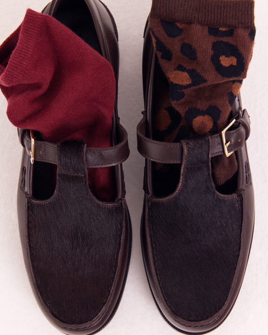 Mocassins Alban pony chocolat
