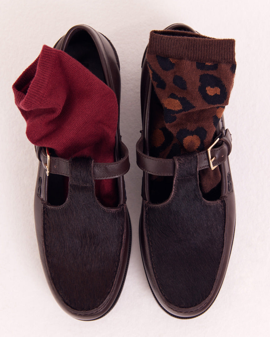 Chaussette Léo léopard fauve