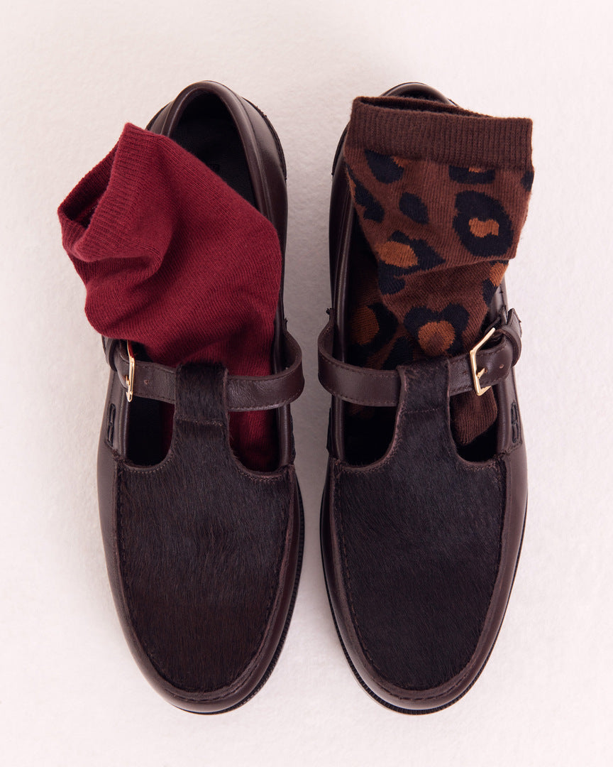 Chaussette Léo léopard fauve