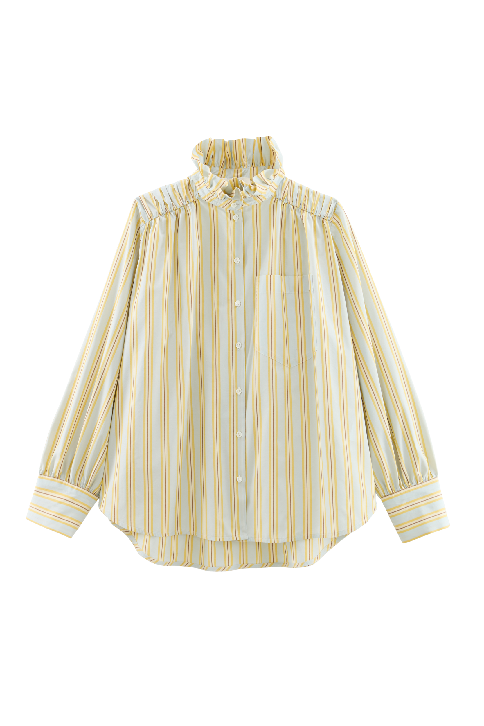 Chemise Leonor rayures bleu et jaune
