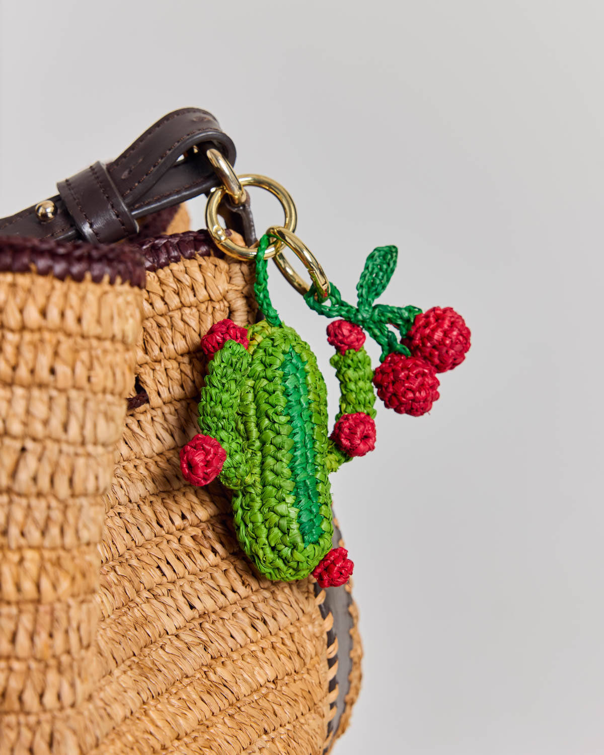 Porte-clés Cactus raphia