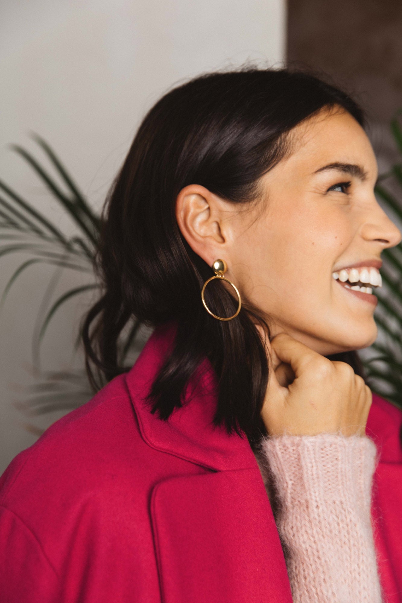 Boucles d'oreille Tila doré