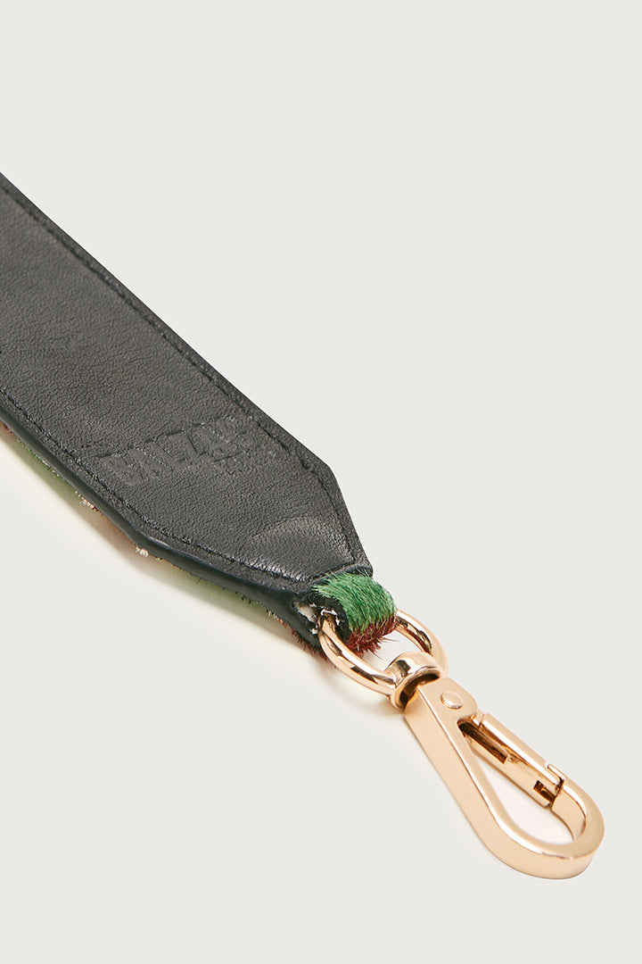 Anse courte pony rayé rouge et vert