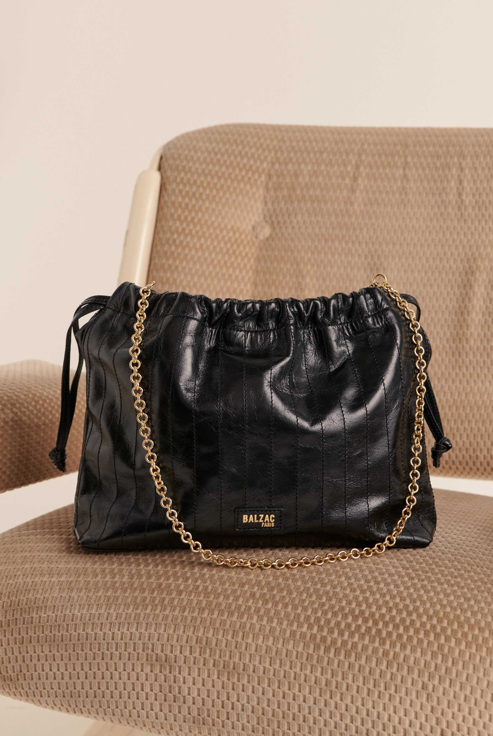 Sac Amaïa froissé noir